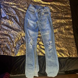 Size 5 bootcut jeans with rips